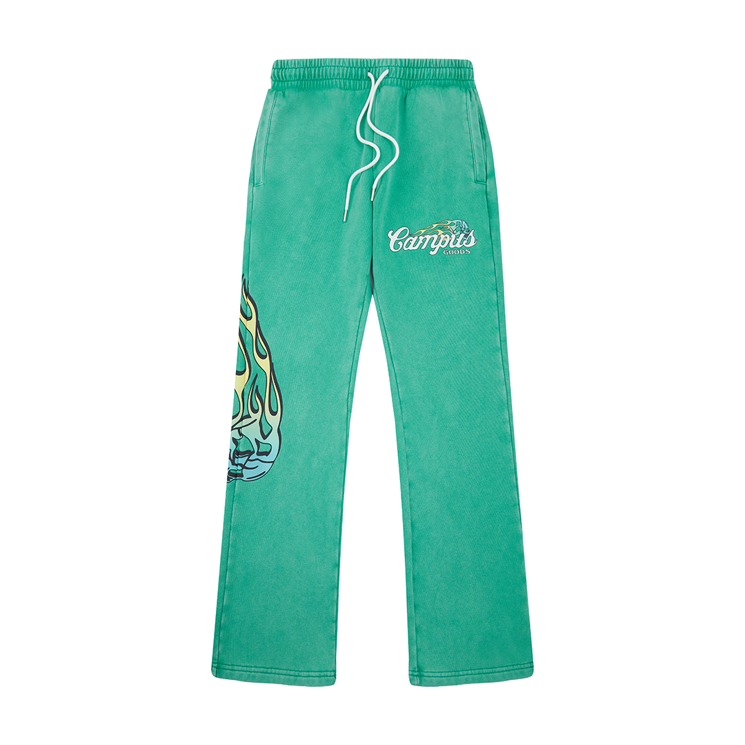 Road Trip Flares Sun Fade Wash (Green)